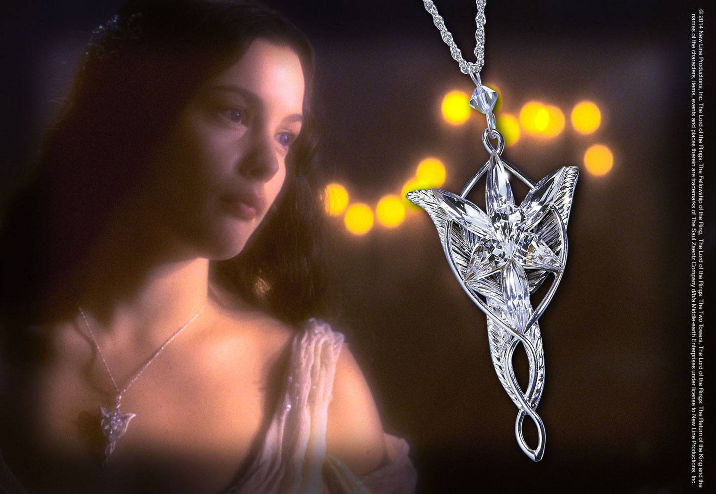 Ringenes Herre – Arwens Evenstar-anheng (Sterlingsølv)